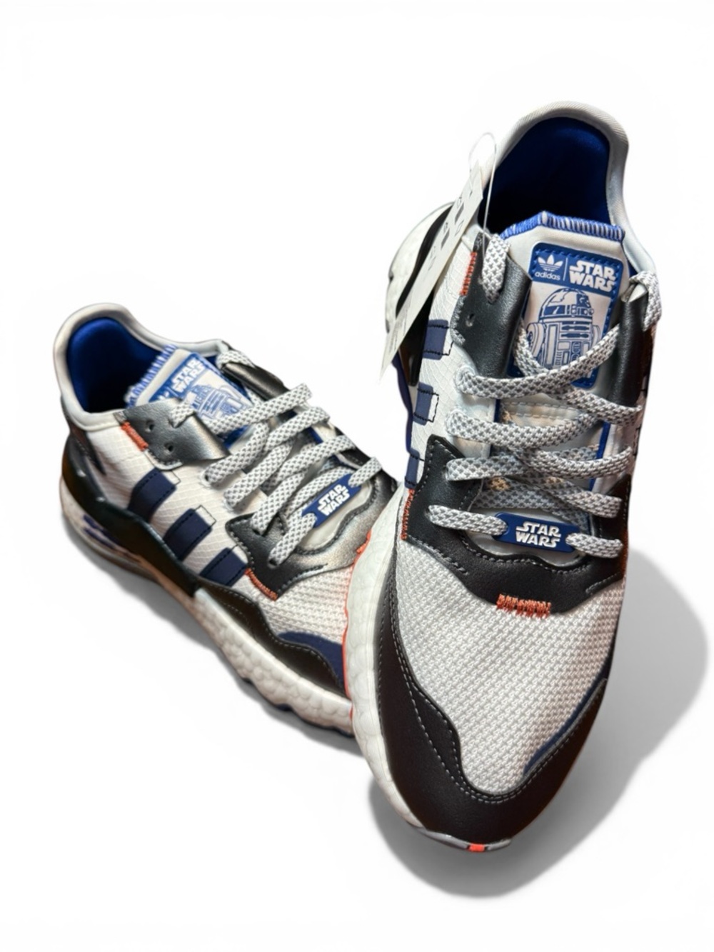 adidas Star Wars R2‑D2 Runner in White, Navy & Orange kids size 6.5